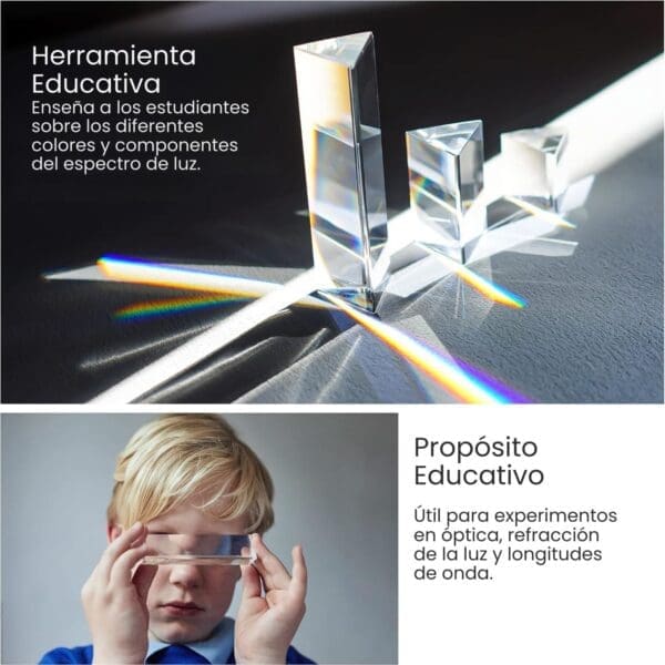 Set Prismas Ópticos de Cristal en 3 Tamaños (2.5cm - 5cm - 10 cm) - Image 3