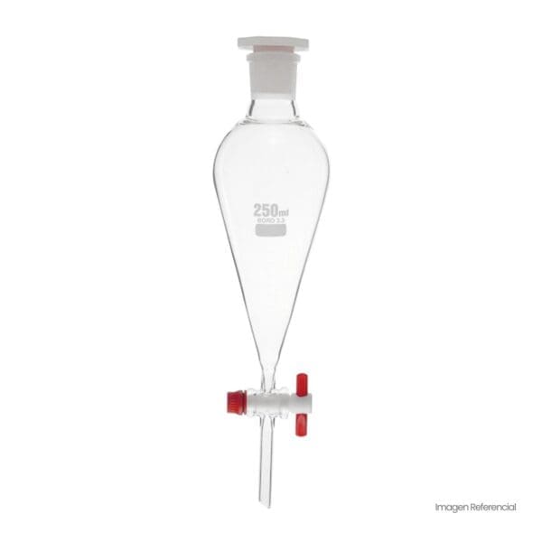 Embudo de Decantación 250 Ml Llave Teflón