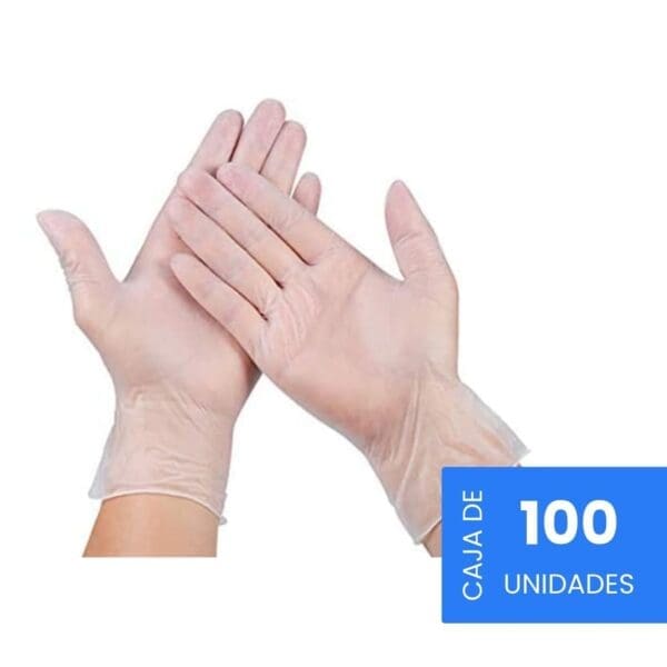 Guantes de Vinilo Talla M (Caja 100 unidades)