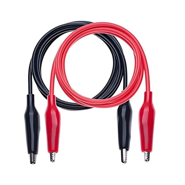 Set de Cable Caimán 30cm – Rojo y Negro – 2 Unidades