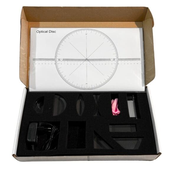 Set óptico con láser y disco – 7 piezas con fuente de luz - Image 4