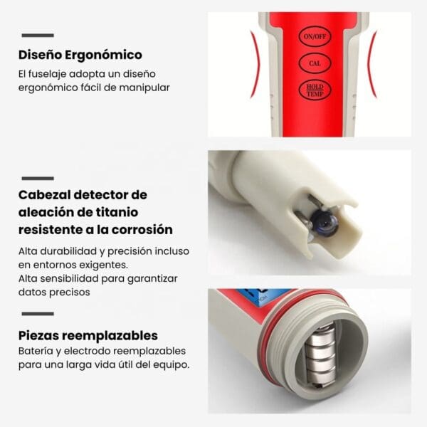 Medidor Digital 4 en 1 pH / TDS / EC / Temperatura - Image 3