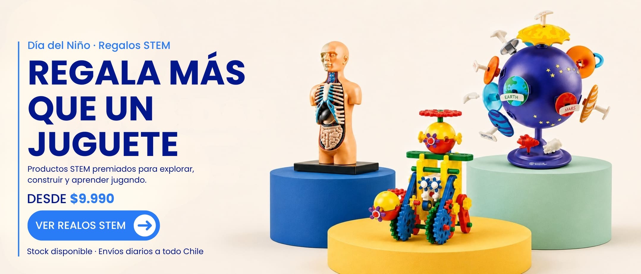 Regalos STEM para el Día del Niño en Prodelab, con productos educativos premiados desde $9.990 y despacho a todo Chile.