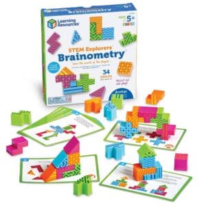 Brainometry STEM Explorers Learning Resources LER9306 con 24 piezas y 10 tarjetas