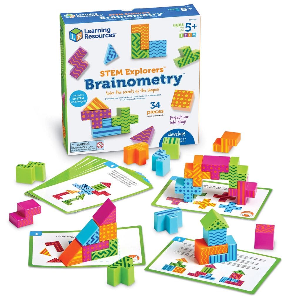 Brainometry STEM Explorers Learning Resources LER9306 con 24 piezas y 10 tarjetas